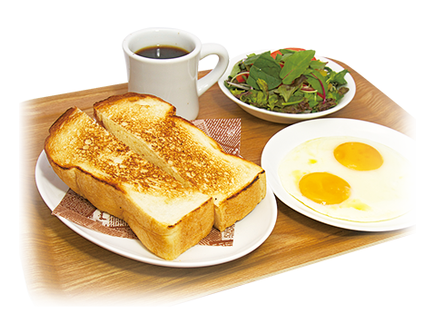 厚切りトーストが美味しいバラエティ豊かな朝食セット